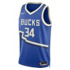 Dres Milwaukee Bucks Giannis Antetokounmpo Nike 2024-25 City Edition Plava Swingman